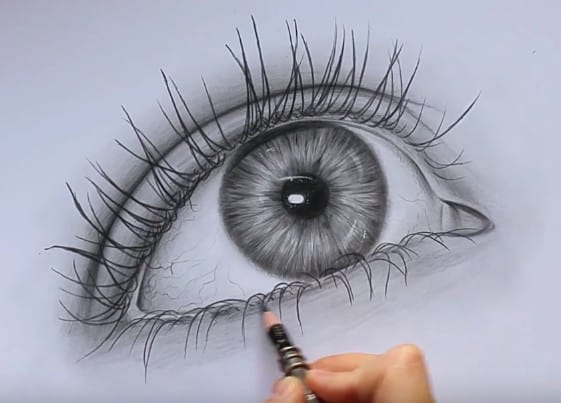 Look Into My Eye by Judah S. B. - Black Ink & Charcoal Anime Sketch Drawing  | eBay