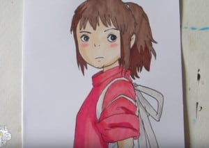How to draw Chihiro from Spirited Away