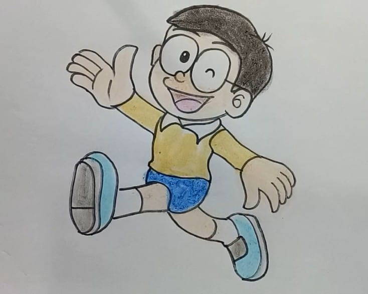 Nobita Drawing Tutorial - How to draw Nobita step by step