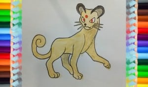 How to draw Persian from Pokemon
