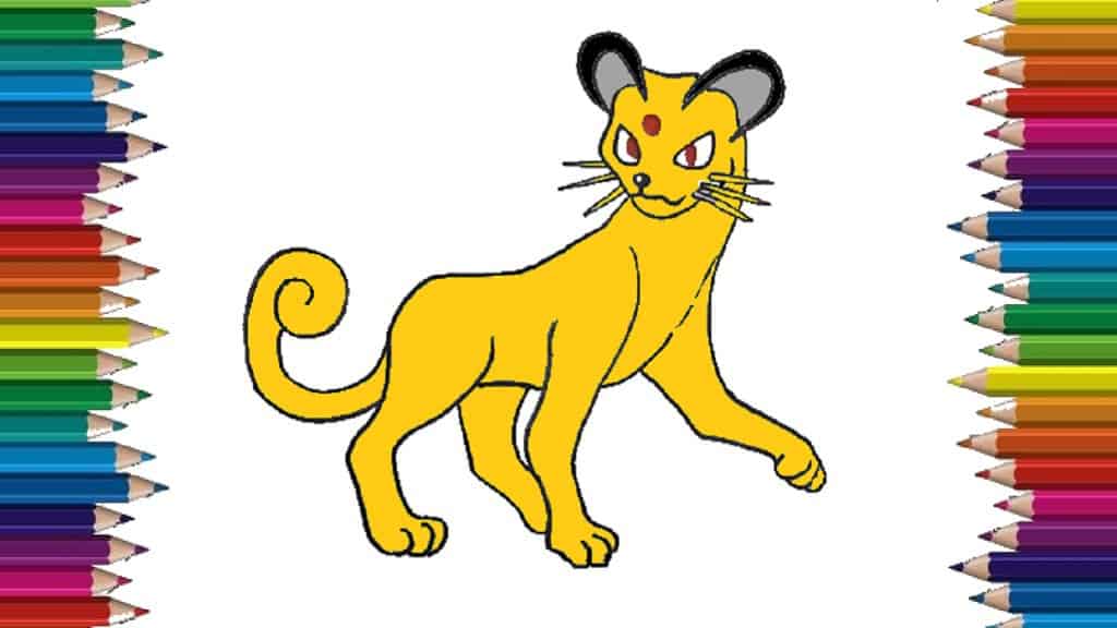How to draw Persian from Pokemon - Pokemon drawing