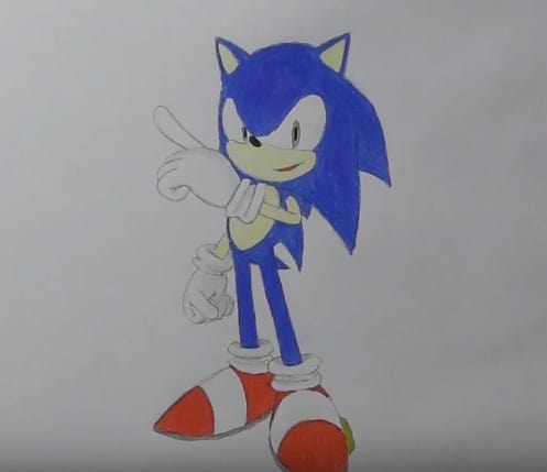 Image result for kids drawing of sonic