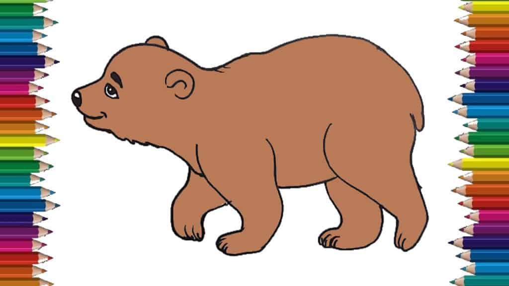 How to draw a bear cute and easy step by step for kids