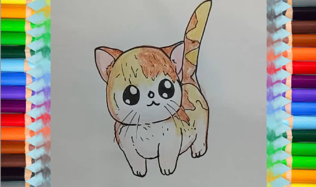 How to draw a kitten cute and easy step
