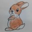 how to draw a rabbit cute and easy step by step for kids