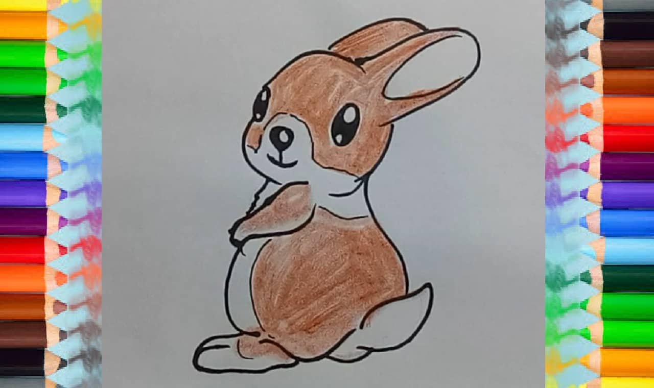 how to draw a rabbit cute and easy step by step for kids