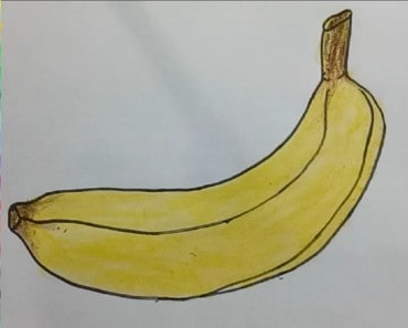 how to draw a banana – fruit drawing tutorial