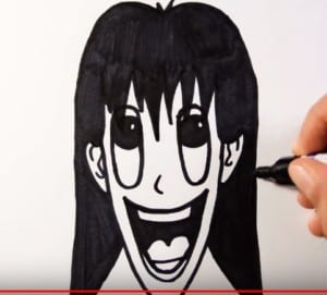 how to draw a girl from the word girl