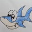 How to draw a shark cute and easy step by step for kids