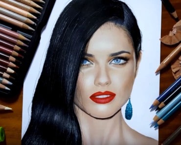 Adriana Lima drawing | How to draw a beautiful girl