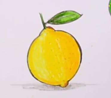 how to draw a lemon