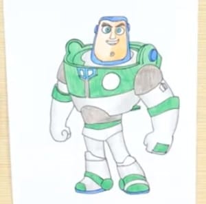 How to Draw Buzz lightyear from Toy Story Movie