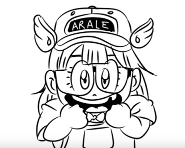 How to draw Arale Norimaki step by step | Dragon ball z drawing