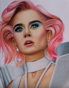 How to draw Katy Perry step by step