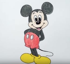How to draw Mickey mouse from Mickey mouse