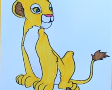 How to draw Nala from the lion king – cartoon characters to draw