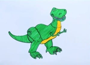 How to draw Rex from Toy Story