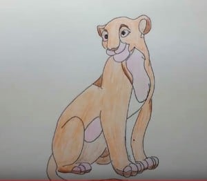 How to draw Sarabi from the lion king