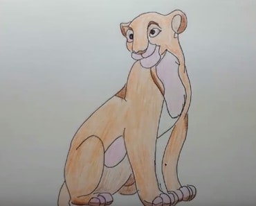 How to draw Sarabi from the lion king | how to draw cartoon characters