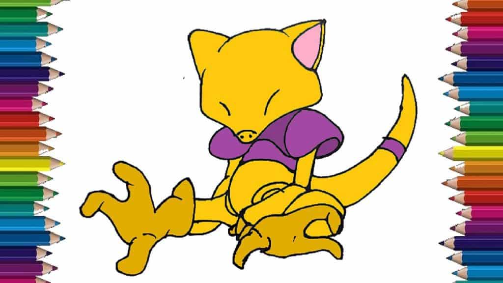 How to draw a Abra from Pokemon | Pokemon drawing