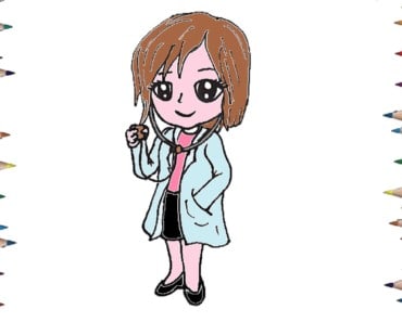 How to draw a Doctor cute and easy