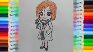 How to draw a Doctor cute and easy step by step