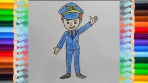 How to draw a Pilot easy step by step