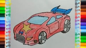How to draw a Race car