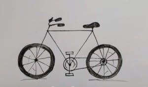 How to draw a bicycle easy step by step