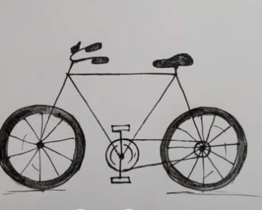 How to draw a bicycle easy step by step for kids – Easy drawings for kids