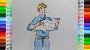 How to draw a engineer