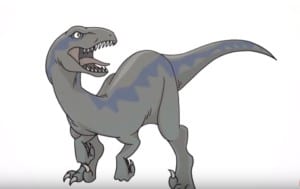 How to draw a velociraptor dinosaur step by step