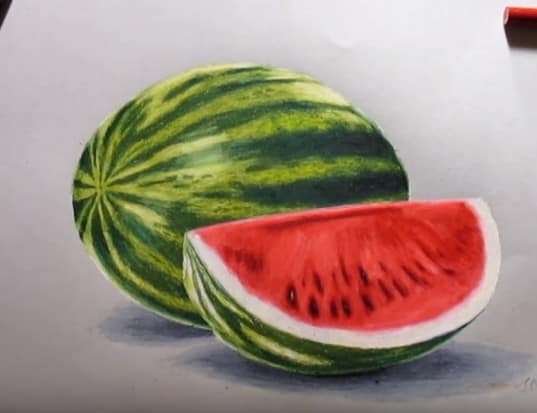 How to Draw a Watermelon for Kindergarten - Easy Drawing Tutorial