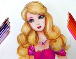How to draw barbie Doll easy step by step