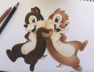 How to draw chip 'n' dale from Mickey Mouse