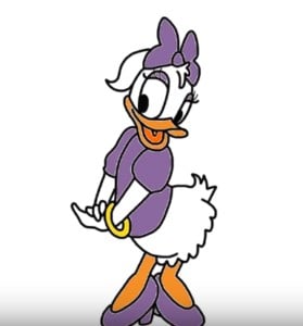How to draw daisy duck from Mickey Mouse