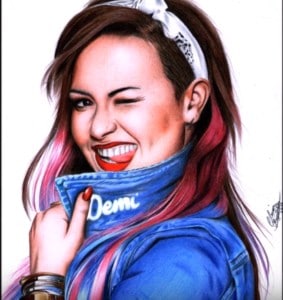 How to draw demi lovato step by step