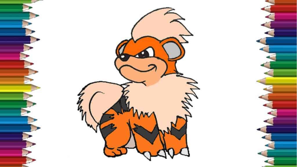 How to draw growlithe from Pokemon – Pokemon drawing