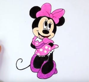 How to draw minnie mouse from Mickey mouse