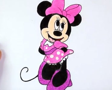How to draw minnie mouse from Mickey mouse – Cartoon drawings