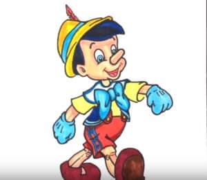 How to draw pinocchio easy step by step