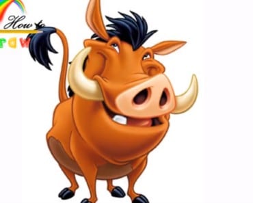How to draw pumbaa from The lion king | Lion king drawings