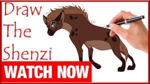 How to draw shenzi from the lion king