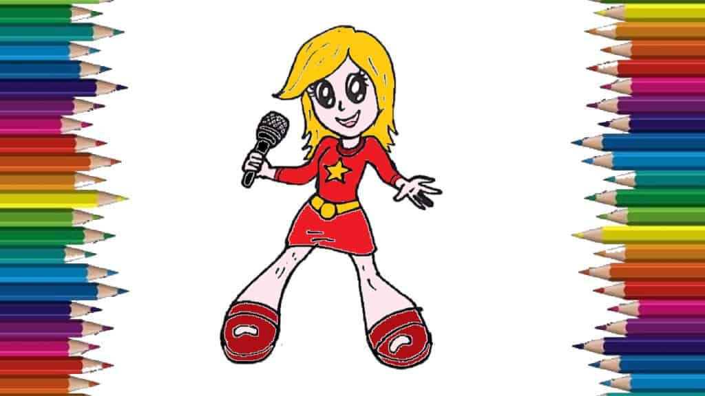 How to draw singers cute and easy step by step