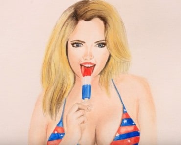 Kate Upton drawing | How to draw a beautiful girl | Speed drawing