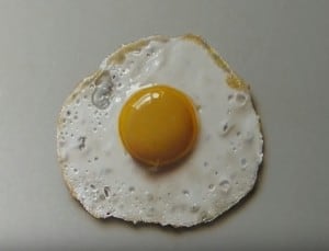how to draw a fried egg - 3D drawing easy