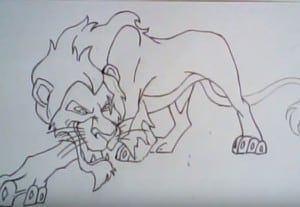how to draw a scar from the lion king