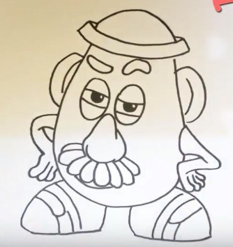 How To Draw Mr Potato Head From Toy Story Cartoon Drawings