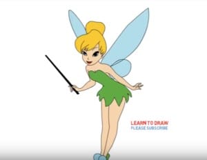 How To Draw a Tinkerbell step by step easy