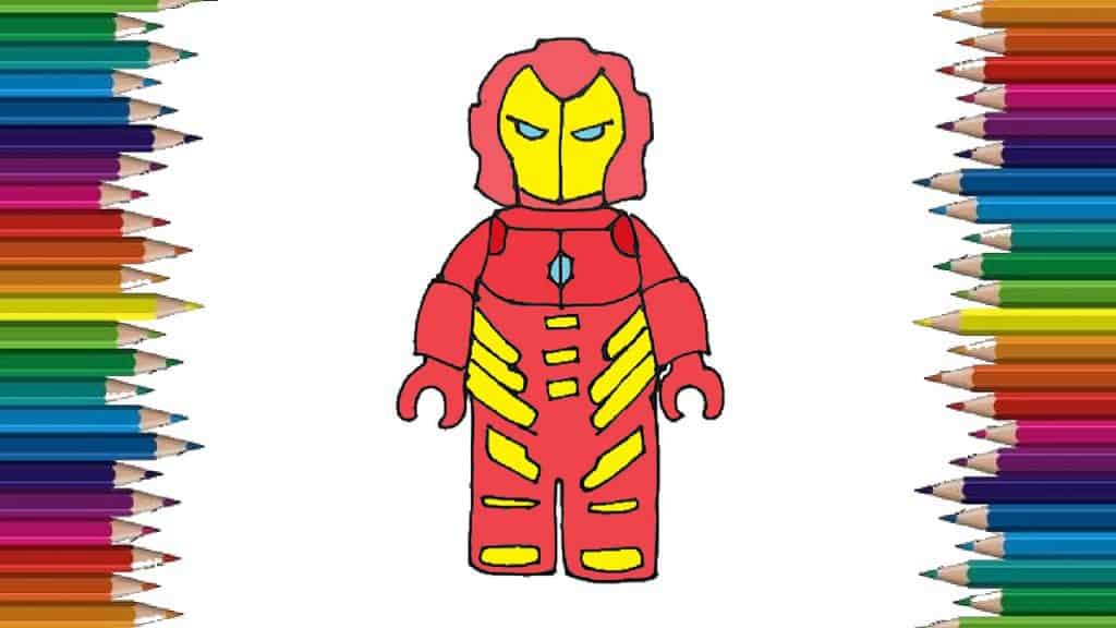 How to Draw a Lego Iron Man step by step easy for beginners